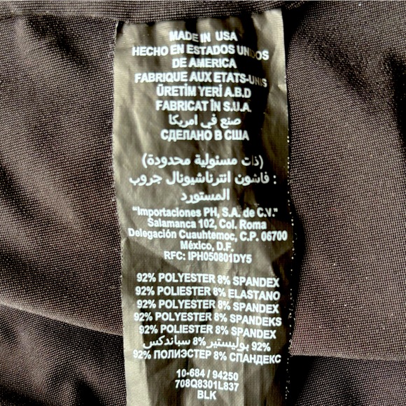 BeBe Sultry Leather-look & Mesh Cut-Out Dress, Scoop Neck Stretch Fabric (S) NWT - Picture 11 of 11